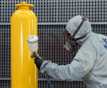 Cylinder Spray Painting